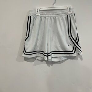 Nike Women's Athletic Shorts in White with Black Accents